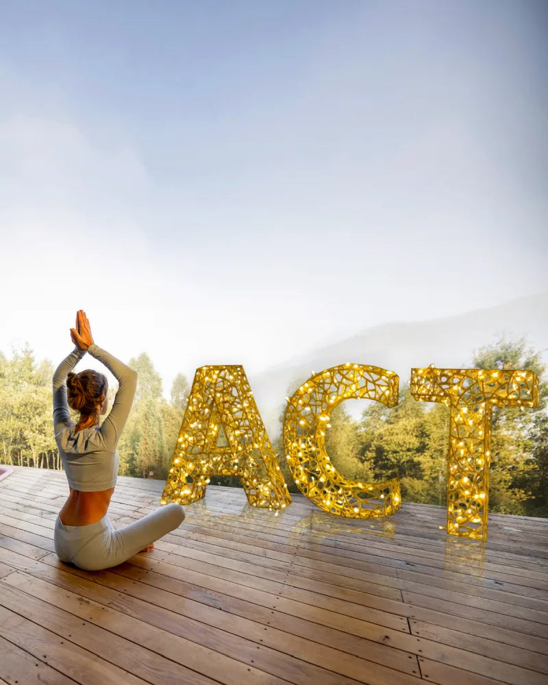 Alganic letters (A-Z) LED, aluminum gold, outdoor