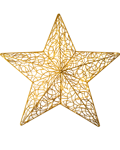Großer LED-Stern in Gold von Alganic, 130 cm – festliche Lichtskulptur aus Aluminium für beeindruckende Innen- und Außendekoration